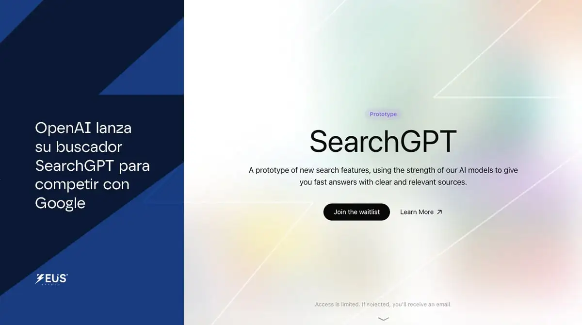 OpenAI lanza su buscador SearchGPT para competir con Google - Zeus Studio